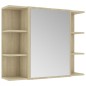 vidaXL Juego muebles de baño 4 pzas madera de ingeniería roble Sonoma vidaXL Juego muebles de baño 4 pzas madera de ingeniería roble Sonoma