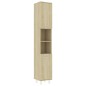 vidaXL Juego muebles de baño 4 pzas madera de ingeniería roble Sonoma vidaXL Juego muebles de baño 4 pzas madera de ingeniería roble Sonoma