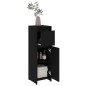 vidaXL Juego de muebles de baño 4 pzas madera de ingeniería negro vidaXL Juego de muebles de baño 4 pzas madera de ingeniería negro