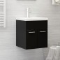 vidaXL Mueble con lavabo madera de ingeniería negro vidaXL Mueble con lavabo madera de ingeniería negro