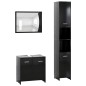 vidaXL Juego muebles de baño 3 pzas madera de ingeniería negro vidaXL Juego muebles de baño 3 pzas madera de ingeniería negro