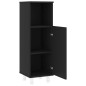 vidaXL Juego de muebles de baño 4 pzas madera ingeniería negro vidaXL Juego de muebles de baño 4 pzas madera ingeniería negro