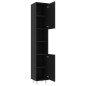 vidaXL Juego de muebles de baño 4 pzas madera ingeniería negro vidaXL Juego de muebles de baño 4 pzas madera ingeniería negro