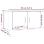 vidaXL Set de muebles para TV 3 pzas madera contrachapada roble sonoma