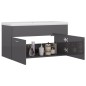 vidaXL Mueble con lavabo madera de ingeniería gris brillante vidaXL Mueble con lavabo madera de ingeniería gris brillante