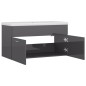 vidaXL Mueble con lavabo madera de ingeniería gris brillante vidaXL Mueble con lavabo madera de ingeniería gris brillante