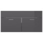 vidaXL Mueble con lavabo madera de ingeniería gris brillante vidaXL Mueble con lavabo madera de ingeniería gris brillante