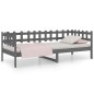 vidaXL Sofá cama madera maciza de pino gris 90x200 cm vidaXL Sofá cama madera maciza de pino gris 90x200 cm