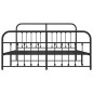 vidaXL Estructura de cama cabecero y pie de cama metal negro 160x200cm vidaXL Estructura de cama cabecero y pie de cama metal negro 160x200cm