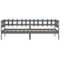 vidaXL Sofá cama madera maciza de pino gris 90x200 cm vidaXL Sofá cama madera maciza de pino gris 90x200 cm
