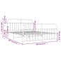 vidaXL Estructura de cama cabecero y pie de cama metal negro 160x200cm vidaXL Estructura de cama cabecero y pie de cama metal negro 160x200cm