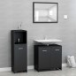 vidaXL Juego muebles de baño 3 pzas madera de ingeniería negro vidaXL Juego muebles de baño 3 pzas madera de ingeniería negro