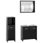 vidaXL Juego muebles de baño 3 pzas madera de ingeniería negro vidaXL Juego muebles de baño 3 pzas madera de ingeniería negro