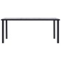 vidaXL Mesa de comedor de MDF negro y gris hormigón 200x100x75 cm vidaXL Mesa de comedor de MDF negro y gris hormigón 200x100x75 cm