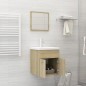 vidaXL Juego de muebles de baño madera de ingeniería roble Sonoma vidaXL Juego de muebles de baño madera de ingeniería roble Sonoma
