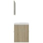vidaXL Juego de muebles de baño madera de ingeniería roble Sonoma vidaXL Juego de muebles de baño madera de ingeniería roble Sonoma