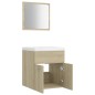vidaXL Juego de muebles de baño madera de ingeniería roble Sonoma vidaXL Juego de muebles de baño madera de ingeniería roble Sonoma