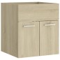 vidaXL Juego de muebles de baño madera de ingeniería roble Sonoma vidaXL Juego de muebles de baño madera de ingeniería roble Sonoma
