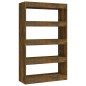vidaXL Estantería/divisor madera ingeniería roble ahumado 80x30x135 cm vidaXL Estantería/divisor madera ingeniería roble ahumado 80x30x135 cm