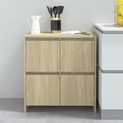 vidaXL Aparador de madera contrachapada roble Sonoma 70x41x75 cm