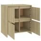 vidaXL Aparador de madera contrachapada roble Sonoma 70x41x75 cm vidaXL Aparador de madera contrachapada roble Sonoma 70x41x75 cm