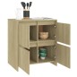 vidaXL Aparador de madera contrachapada roble Sonoma 70x41x75 cm vidaXL Aparador de madera contrachapada roble Sonoma 70x41x75 cm