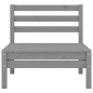 vidaXL Conjunto de muebles de jardín 3 piezas madera maciza pino gris vidaXL Conjunto de muebles de jardín 3 piezas madera maciza pino gris