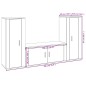 vidaXL Set de muebles para TV 3 pzas madera contrachapada gris Sonoma
