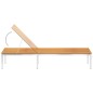 vidaXL Tumbona con cojín madera maciza de acacia y acero inoxidable vidaXL Tumbona con cojín madera maciza de acacia y acero inoxidable