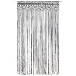 vidaXL Cortina de macramé algodón gris antracita 140x240 cm