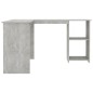 vidaXL Escritorio forma de L contrachapada gris hormigón 120x140x75 cm vidaXL Escritorio forma de L contrachapada gris hormigón 120x140x75 cm