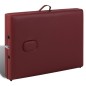 Mesa camilla de masaje de madera plegable de dos cuerpos rojos Mesa camilla de masaje de madera plegable de dos cuerpos rojos