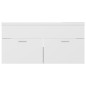 vidaXL Mueble con lavabo madera de ingeniería blanco y roble Sonoma vidaXL Mueble con lavabo madera de ingeniería blanco y roble Sonoma