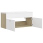vidaXL Mueble con lavabo madera de ingeniería blanco y roble Sonoma vidaXL Mueble con lavabo madera de ingeniería blanco y roble Sonoma