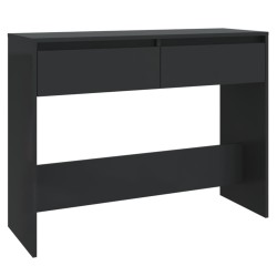 vidaXL Mesa consola madera de ingeniería negra 100x35x76,5 cm