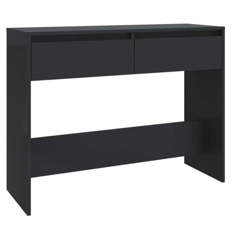 vidaXL Mesa consola madera de ingeniería negra 100x35x76,5 cm
