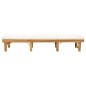 vidaXL Tumbona plegable con cojín madera maciza de acacia blancocrema vidaXL Tumbona plegable con cojín madera maciza de acacia blancocrema