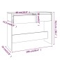 vidaXL Mesa consola madera de ingeniería negra 100x35x76,5 cm
