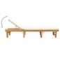 vidaXL Tumbona plegable con cojín madera maciza de acacia blancocrema vidaXL Tumbona plegable con cojín madera maciza de acacia blancocrema
