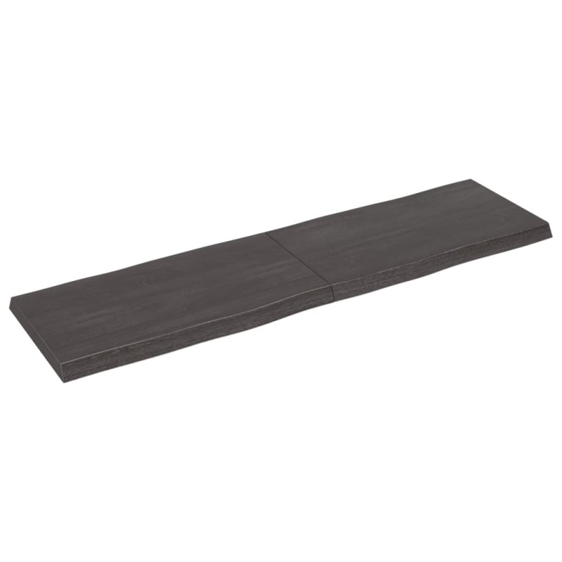 vidaXL Tablero mesa madera tratada borde vivo marrón 180x50x(2-6) cm vidaXL Tablero mesa madera tratada borde vivo marrón 180x50x(2-6) cm