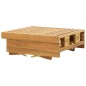vidaXL Tumbona plegable con cojín madera maciza de acacia blancocrema vidaXL Tumbona plegable con cojín madera maciza de acacia blancocrema