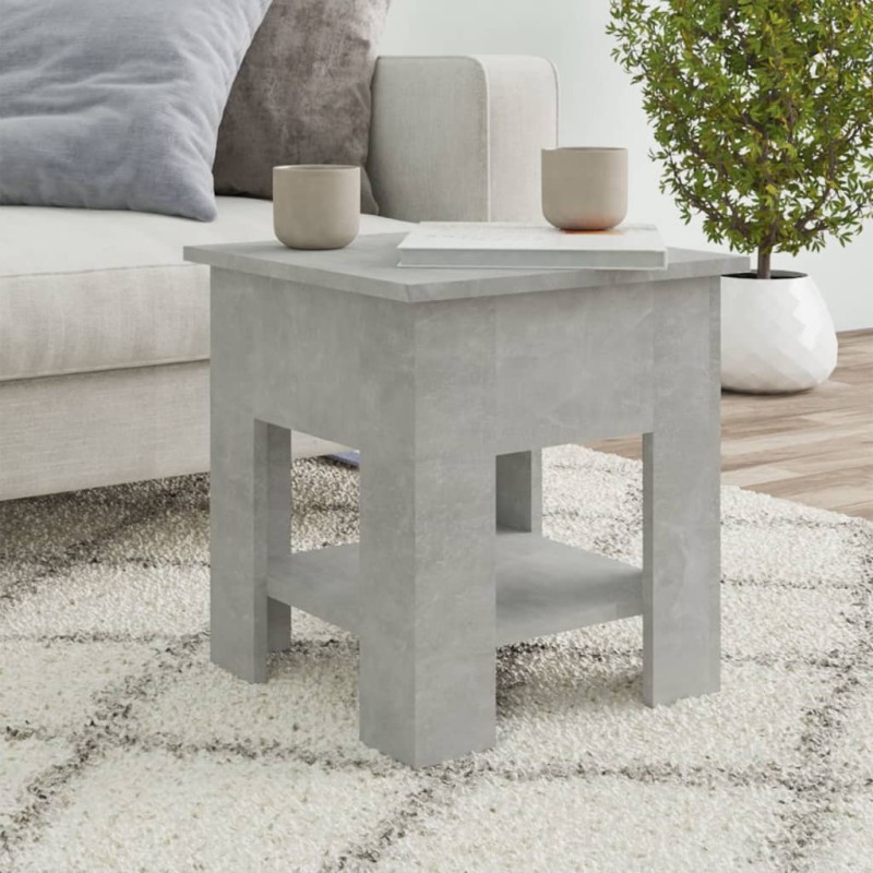 vidaXL Mesa de centro madera de ingeniería gris hormigón 40x40x42 cm vidaXL Mesa de centro madera de ingeniería gris hormigón 40x40x42 cm