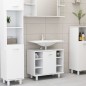 vidaXL Juego de muebles de baño 3 pzas madera de ingeniería blanco vidaXL Juego de muebles de baño 3 pzas madera de ingeniería blanco