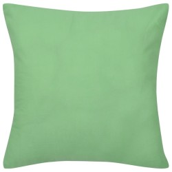 4 fundas verde manzana para cojines de algodón, 40 x 40 cm