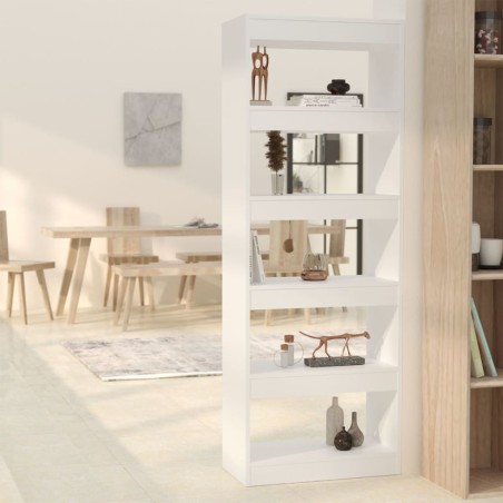 vidaXL Estantería/divisor madera de ingeniería blanco 60x30x166 cm