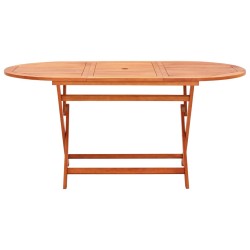 vidaXL Mesa de jardín plegable madera maciza de eucalipto 160x85x74 cm