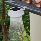 Foco solar blanco para vallas de jardín, 6 unidades Foco solar blanco para vallas de jardín, 6 unidades