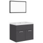 vidaXL Juego de muebles de baño madera de ingeniería gris vidaXL Juego de muebles de baño madera de ingeniería gris