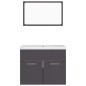 vidaXL Juego de muebles de baño madera de ingeniería gris vidaXL Juego de muebles de baño madera de ingeniería gris