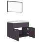 vidaXL Juego de muebles de baño madera de ingeniería gris vidaXL Juego de muebles de baño madera de ingeniería gris